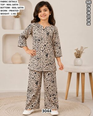 Comfortable Printed Top And Palazzo Set For Kids