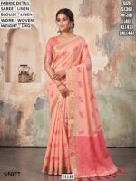 Minimalist Linen Saree For Women