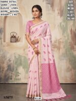 Minimalist Linen Saree For Women
