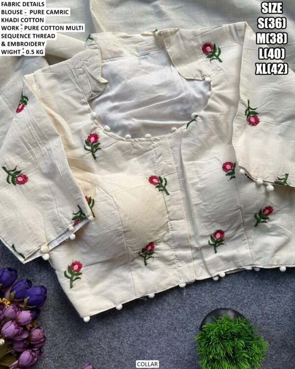Readymade Floral Embroidery Blouse For Women