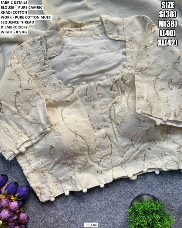Readymade Floral Embroidery Blouse For Women