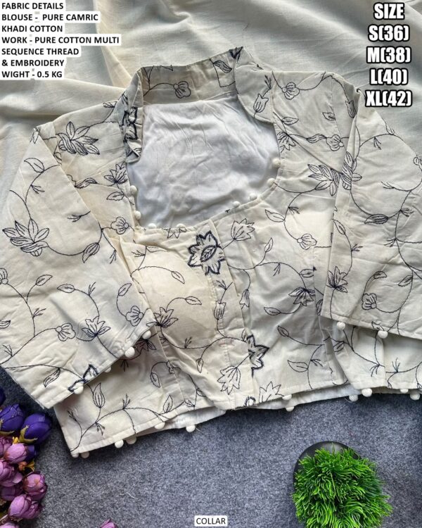 Readymade Floral Embroidery Blouse For Women
