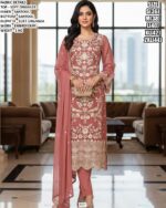 Heavy Soft Organza Straight Suit With Dupatta