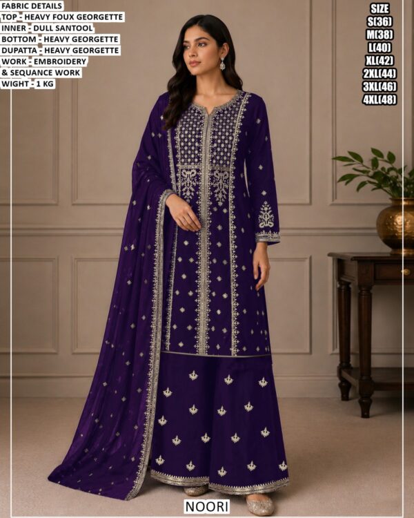 Festive Embroidered Suit With Dupatta