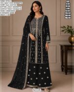 Festive Embroidered Suit With Dupatta