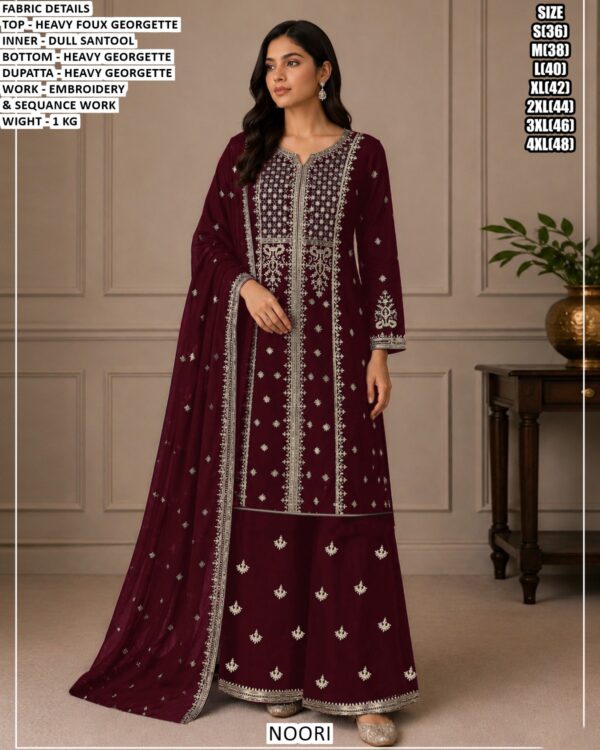 Festive Embroidered Suit With Dupatta