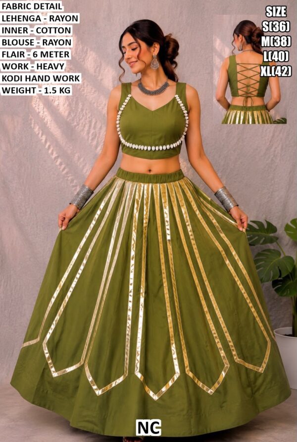 Navratri Special Cowrie Shell Work Lehenga Choli