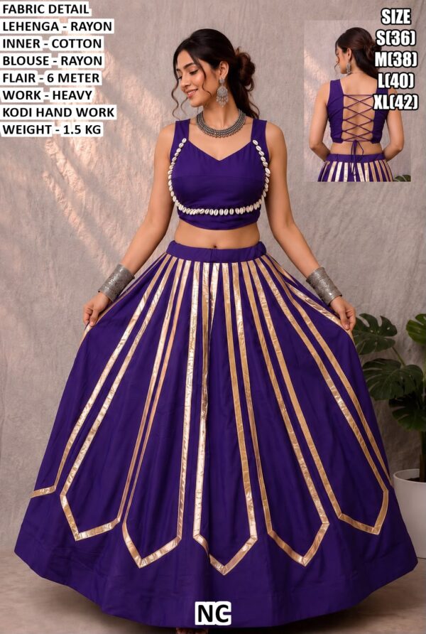 Navratri Special Cowrie Shell Work Lehenga Choli