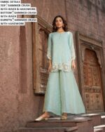 Premium Shimmer Crush Handwork Palazzo Suit