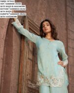 Premium Shimmer Crush Handwork Palazzo Suit