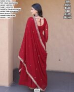 Elegant Pipe Beads Embroidery Anarkali Dress