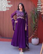Elegant Pipe Beads Embroidery Anarkali Dress