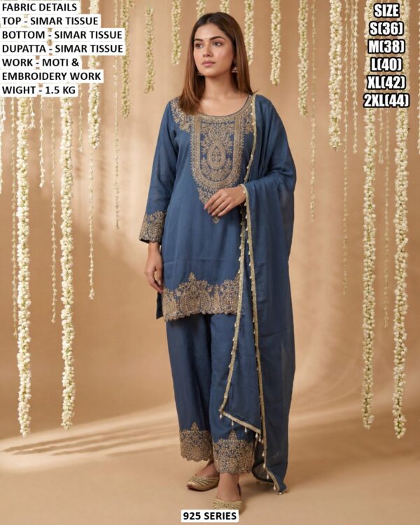 Premium Simar Tissue Moti Work Suit