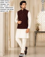 Trending Velvet Koti Kurta Pajama For Men