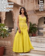 Premium Soft Net Embroidered Palazzo Suit