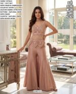 Premium Soft Net Embroidered Palazzo Suit