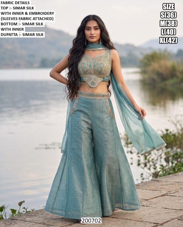 Stylish Top Bottom And Dupatta Set For Women