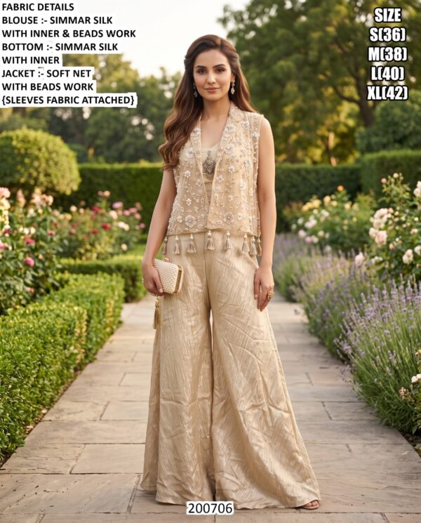 Latest Designer Palazzo Outfit With Dupatta Or Jacket