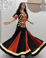 Gamthi Work Cotton Lehenga With Kediyu