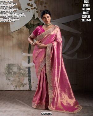 Premium Banarasi Jacquard Silk Saree With Blouse