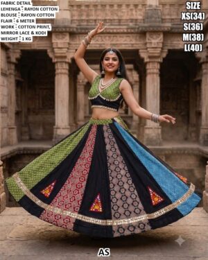 Trending Cotton Print Chaniya Choli For Garba