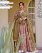 Floral Printed Gown With Dupatta For Women