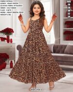 Beautiful Printed Long Gown For Girls