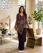Elegant Jacket Style Party Wear Saree For Women