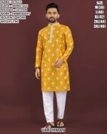 Men’s Wedding Wear Mono Silk Kurta Set