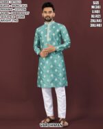 Men’s Wedding Wear Mono Silk Kurta Set