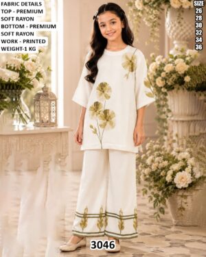 Kids Festive Wear Soft Rayon Palazzo Suit