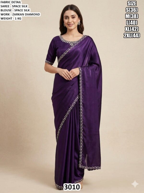 Stylish Zarkan Work Saree For Women