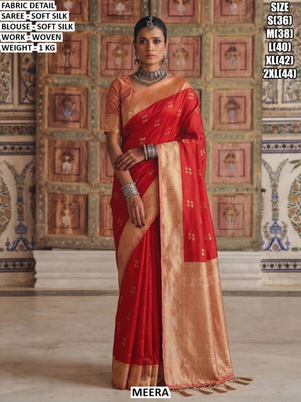 Premium Soft Silk Woven Saree With Blouse