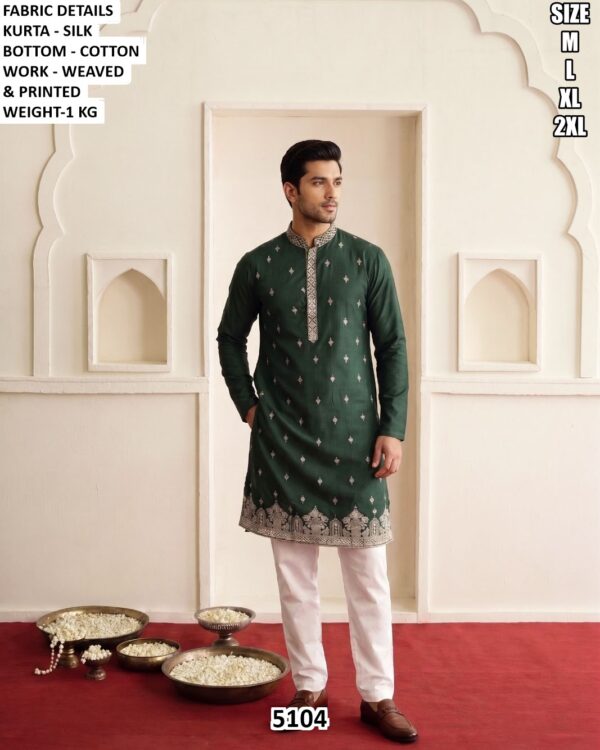Designer Men’s Kurta Pajama Set For Festive Wear