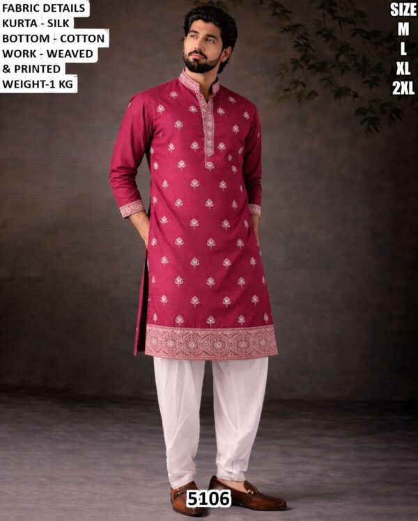 Designer Men’s Kurta Pajama Set For Festive Wear