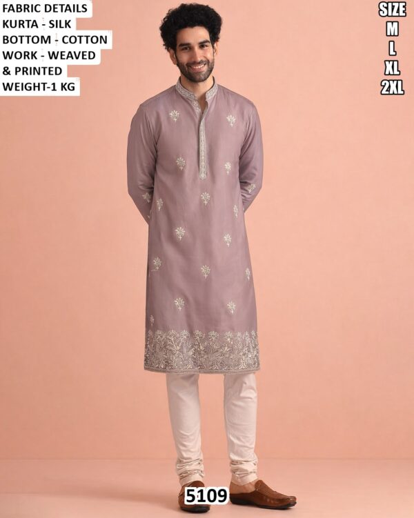 Designer Men’s Kurta Pajama Set For Festive Wear