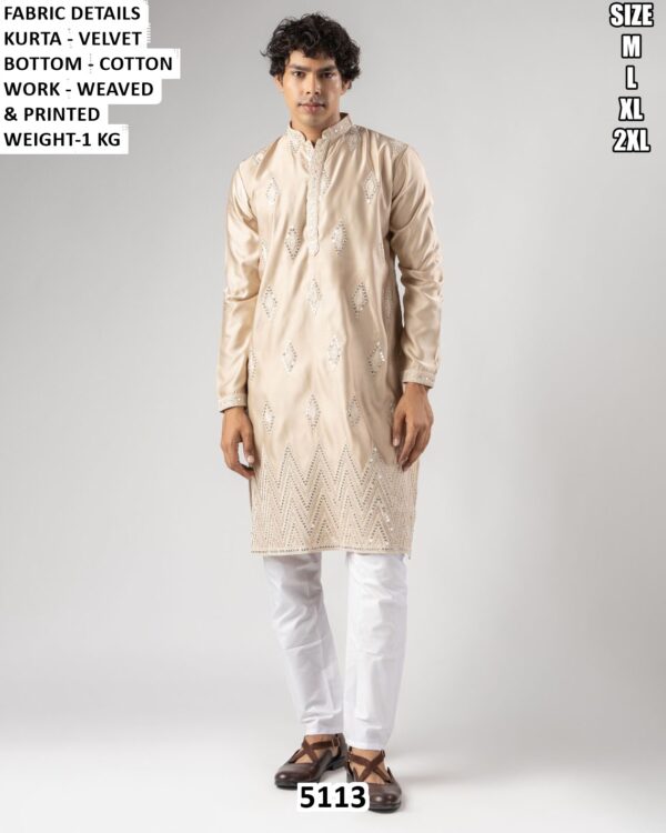 Designer Men’s Kurta Pajama Set For Festive Wear