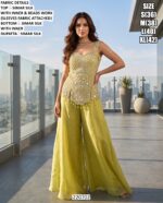 Elegant Party Wear Top Palazzo And Dupatta Set