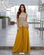Elegant Party Wear Top Palazzo And Dupatta Set