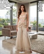 Embroidered Indo Western Palazzo Set For Women