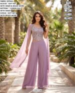 Stylish Beads Work Top And Palazzo Set For Women