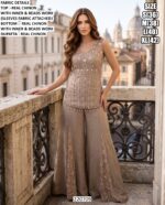 Stylish Beads Work Top And Palazzo Set For Women