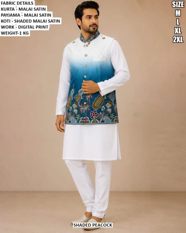 Men’s Wedding Wear Kurta Pajama With Jacket