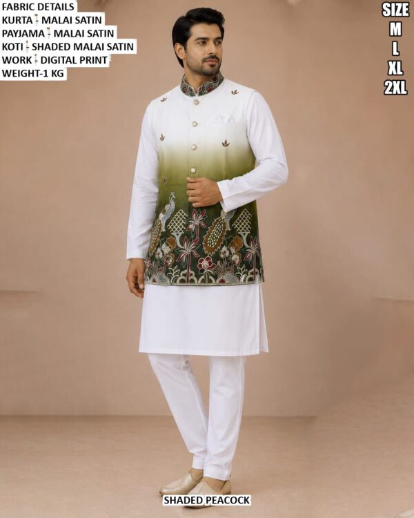Men’s Wedding Wear Kurta Pajama With Jacket