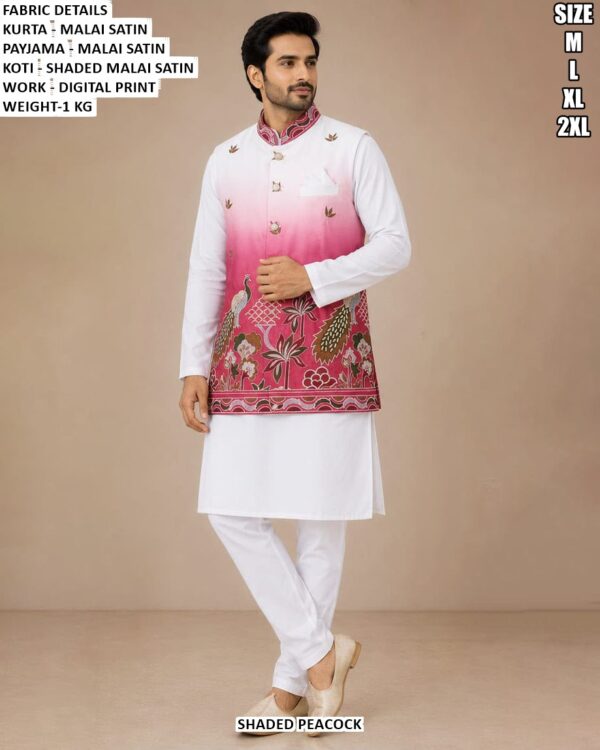 Men’s Wedding Wear Kurta Pajama With Jacket