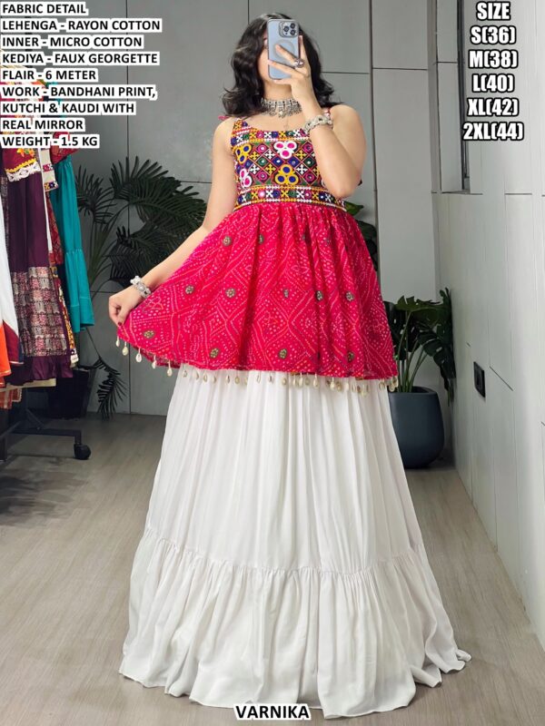 Traditional Kutchi And Real Mirror Work Lehenga