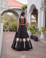 Designer Roman Fabric Kutchi Gamthi Lehenga Choli
