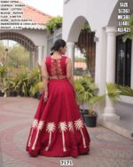 Designer Roman Fabric Kutchi Gamthi Lehenga Choli