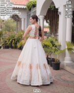 Designer Roman Fabric Kutchi Gamthi Lehenga Choli