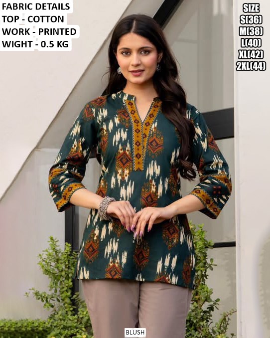 Casual Wear Straight Cut Short Kurti For Women